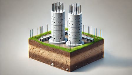 Буронабивные сваи для дома 10×10 м
